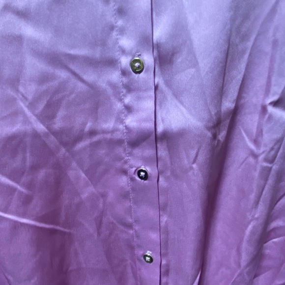 BOLD elements Light Pink Button Down Tie-Front Shirt - Picture 3 of 7